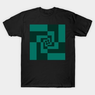 Golden Ratio Orthogonal pattern  - Emerald Green T-Shirt